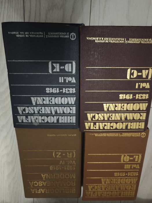 Set Bibliografia românească moderna, Complet,4 vol,RAR
