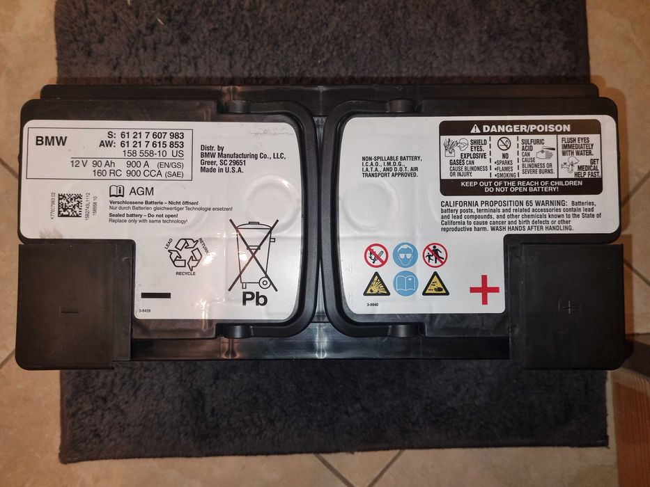 Оригинален AGM акумулатор BMW 90Ah 900A