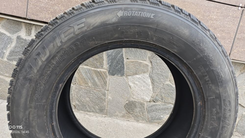 Шины зимние 215/65R16 Б/У