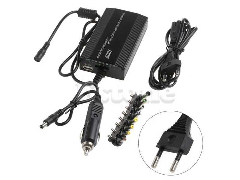 Incarcator  laptop Alimentator universal 100W 220V sau 12-20V+USB noi
