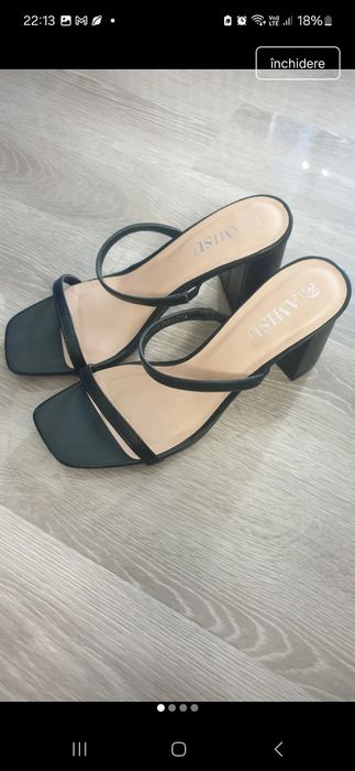Papuci piele dama