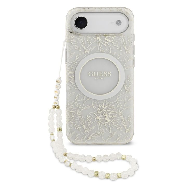 GUESS Калъф за iPhone 17 Air, бял