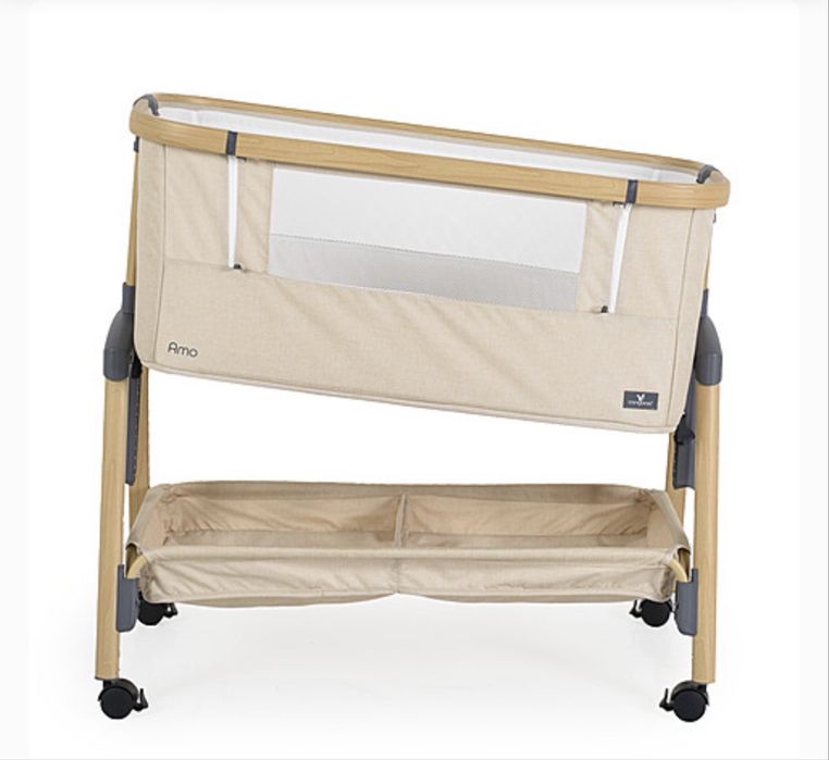 Бебешка кошара next to me с подвижна преграда Amo - CANGAROO - Бежова
