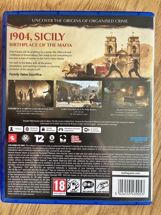 Mafia Old Country PS5