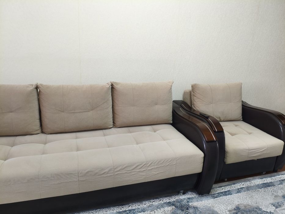 Диван и кресло, можно раздельно