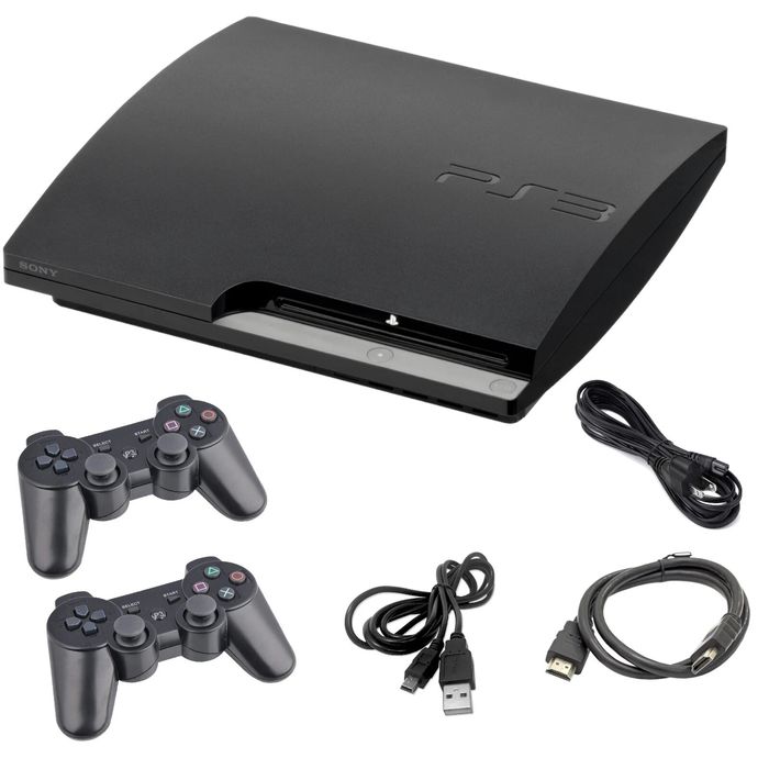 Продам PlayStation 3 Slim (Прошитая, 2 геймпада + Игры)