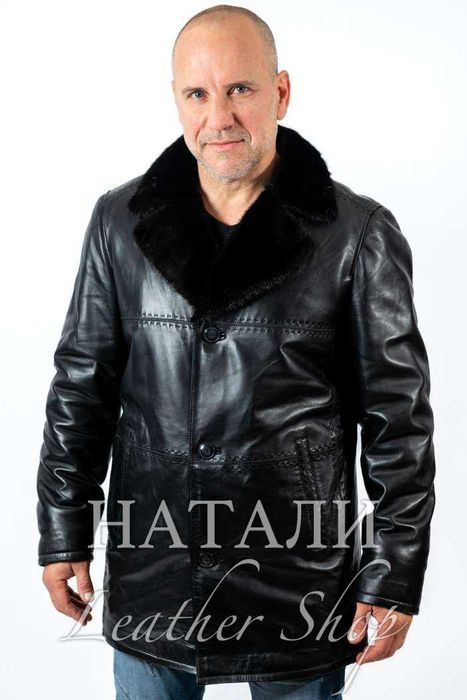 Мъжки кожух Дъглас с яка от Норка