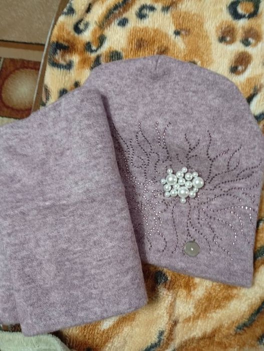 Шапка женская двойная