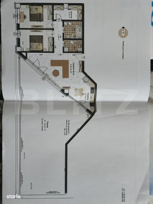 Penthouse Concept 9, 86 mp, zona Tudor
