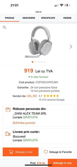 Căști gaming fractal desing