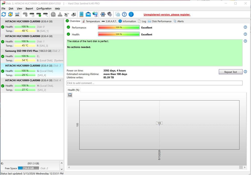 HDD SAS HGST Hitachi 900GB 10K 2.5” + Caddy + Interposer