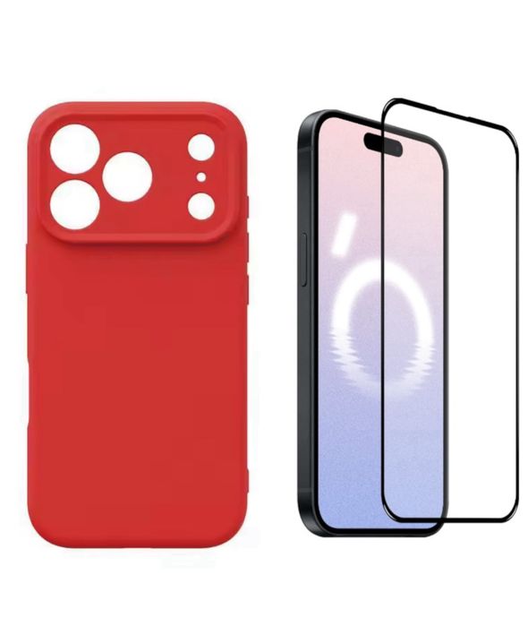 Husa Joyroom Catifea + Folie Sticla D/6D/Privacy Iphone 17 PRO MAX AIR