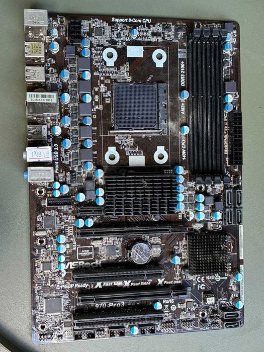Дънна платка ASRock 970 Pro3 (Socket AM3+, DDR3, USB 3.0, SATA3)