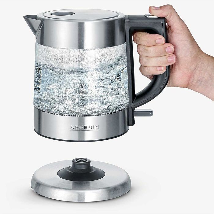 Severin WK 3468 Кана за вода със стъкло, 2200W, 1L, прозрачна/черна