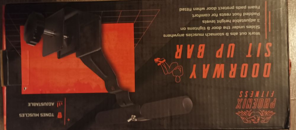 Aparat fitness pentru abdomen, cu prindere pe ușă, Phoenix Fitness