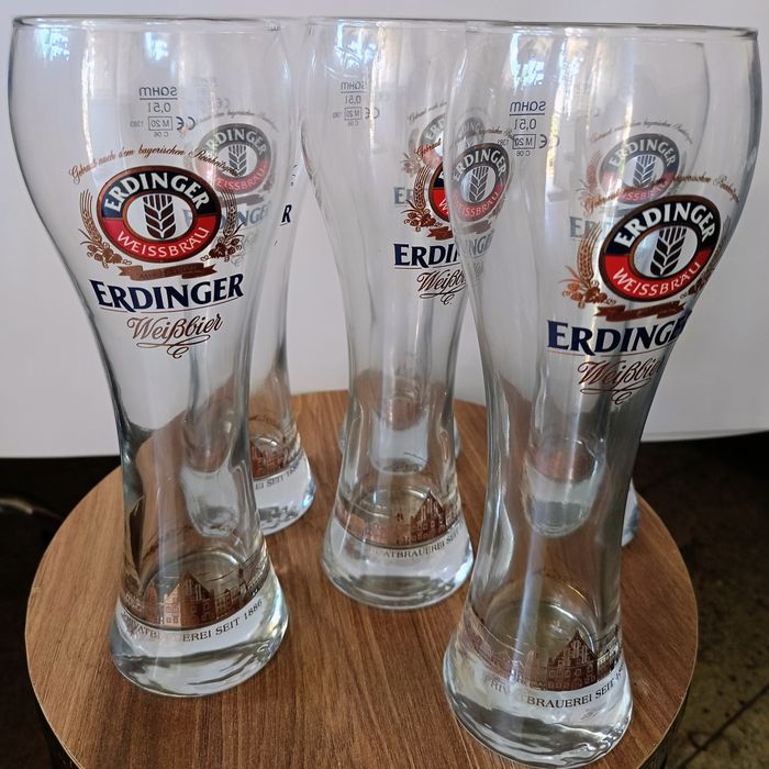 Оригинални бирени чаши Erdinger Weissbier – 6 броя (0.5л)