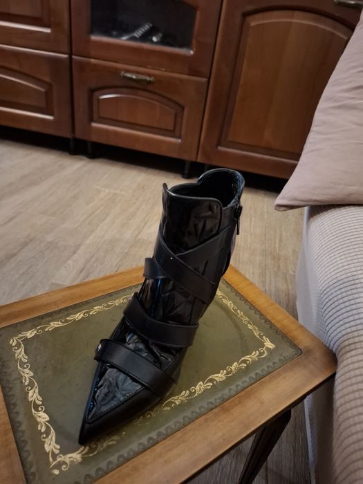 Botine piele lacuita Frankie Morello