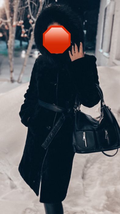 Шуба из натурального меха стриженного бобра