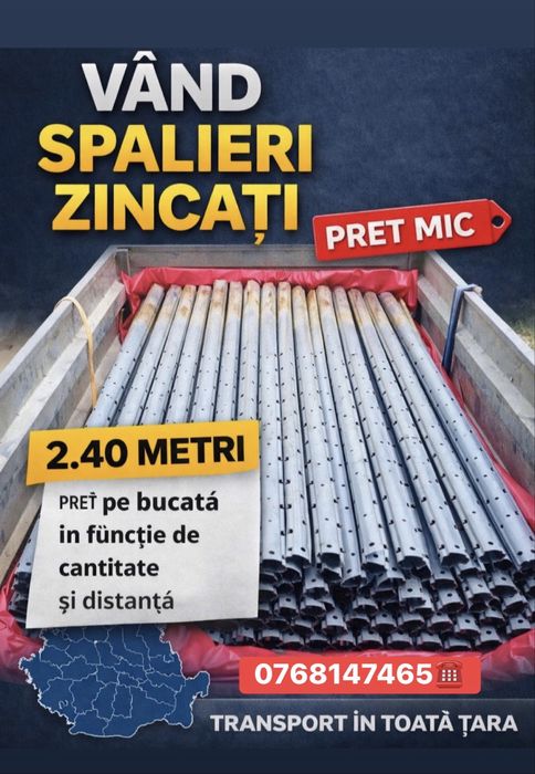 Vand spalieri stalpi zincati metalici