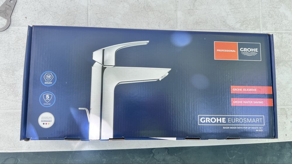 GROHE Смесител за мивка 1/2", едноръкохватков, M-размeр