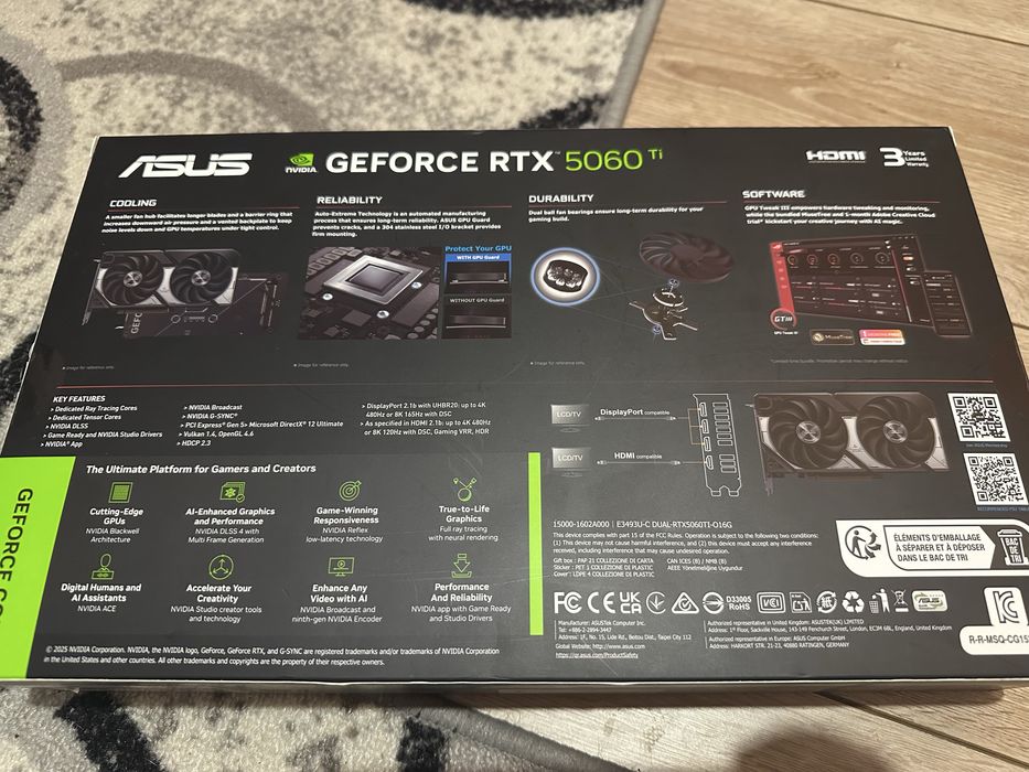 Asus Dual RTX 5060ti 16GB