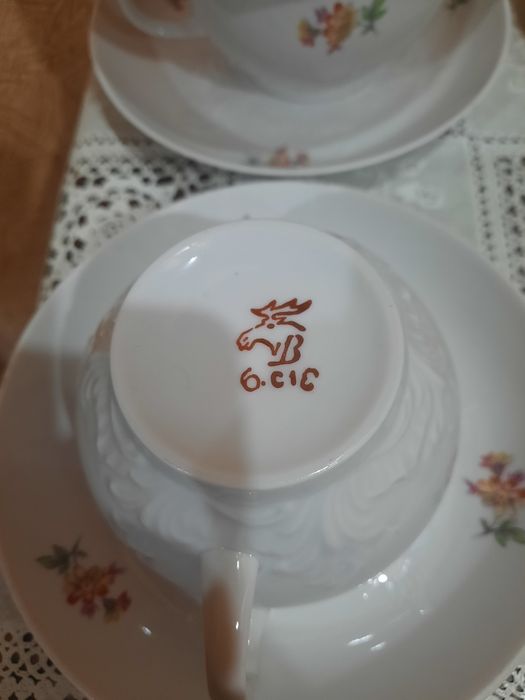 Чайные пары "Вербилки", белоснежный, легкий, тонкий, рельефный фарфор,