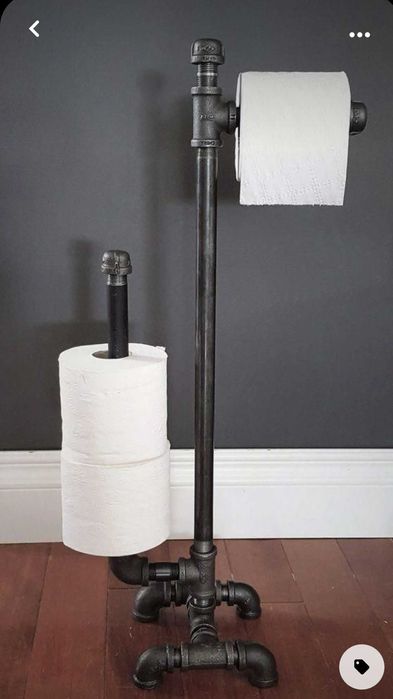 Mobilier industrial lemn masiv & țevi metalice