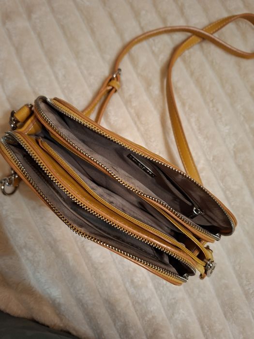 Дамска чанта-цвят горчица