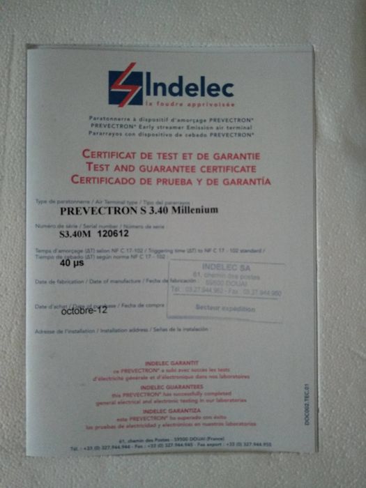 Активный молниеприемник Prevectron