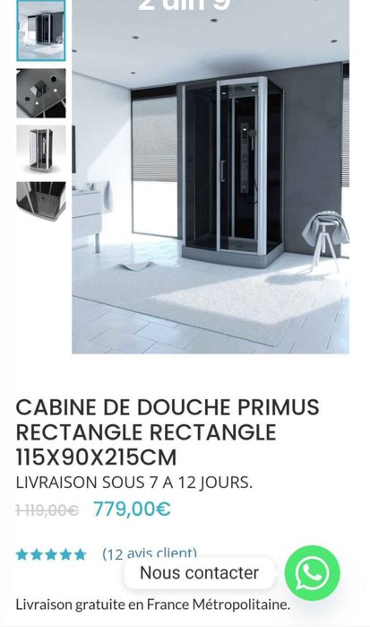 Cabină de duș made în Italia