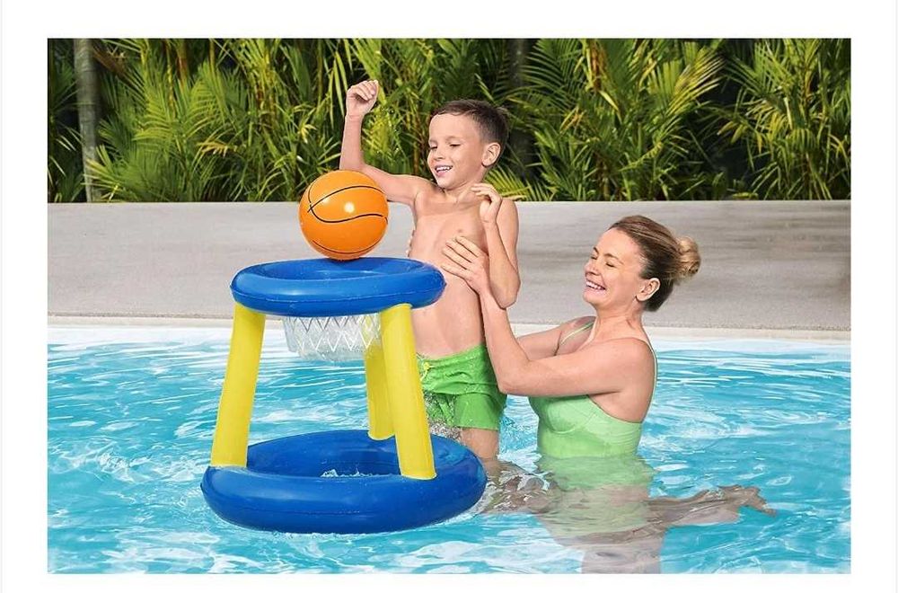 29 лв за двете! Надуваем дюшек и баскетболна игра за басейн