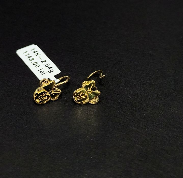 Bijuteria Royal cercei din aur 14k 2.54 gr