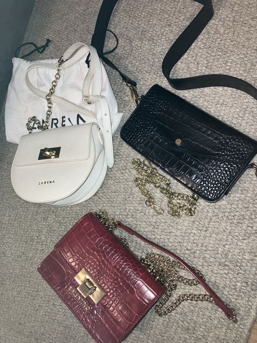 Чанти естествена кожа валентино и черна 20 евро за двете