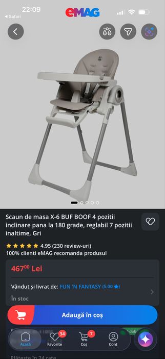 Scaun de masa Buf Boof