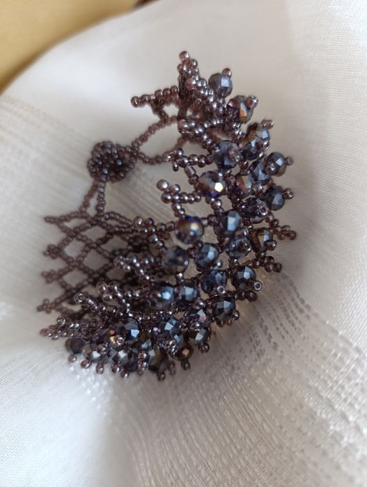 Brățară mov/lila din mărgele