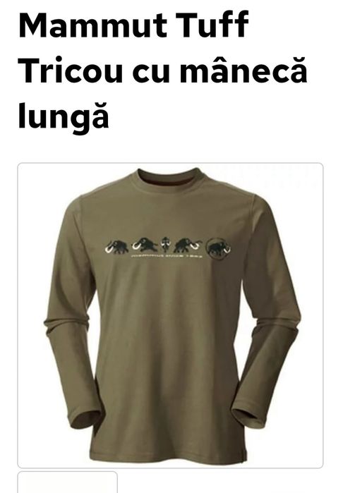 Bluza Mammut Tuff ptr bărbați, tricou cu mânecă lungă, mărimea M