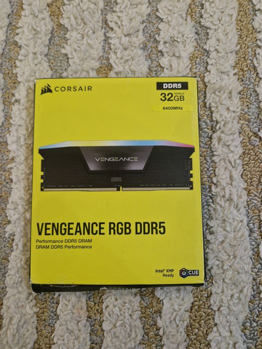 Memorie Corsair VENGEANCE RGB DDR5, 32GB, KIT 2 x 16GB, 6400MHz, C32,
