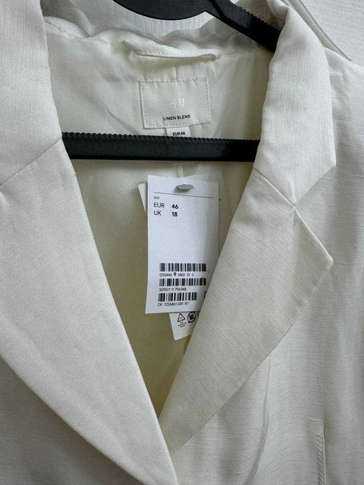 Новый пиджак H&M, лен, размер L (52/54)