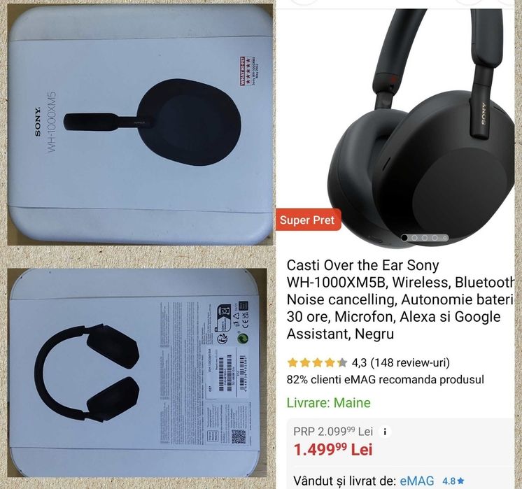 Casti Sony WH-1000XM5 SA