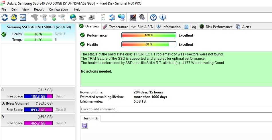 Solid State Drive SSD Samsung 840 EVO 500GB SATA III 2.5 inch