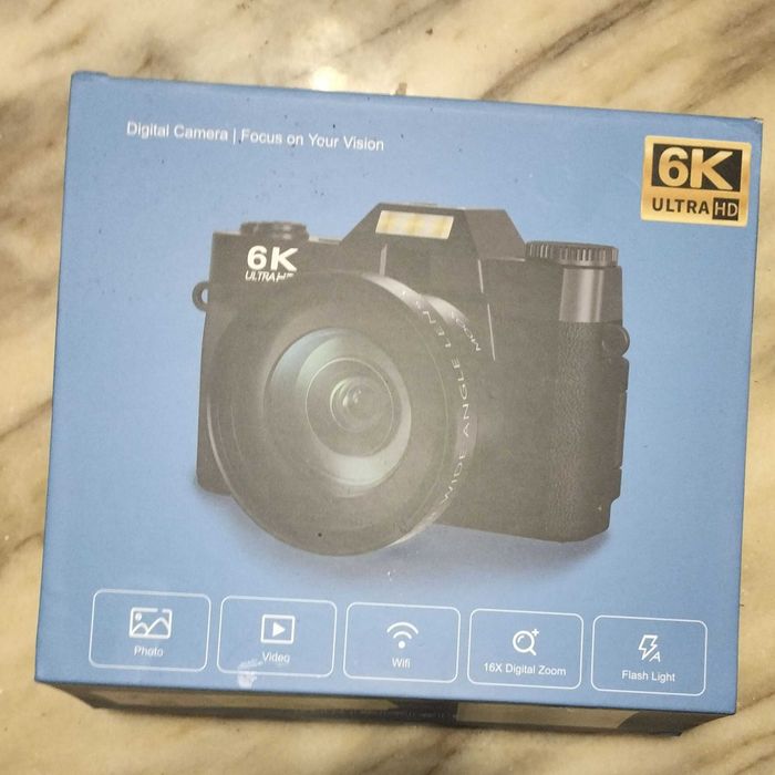 6K Digital Camera for Photography,64MP WiFi Vlogging Camera for YouTube, Дигитален фотоапарат