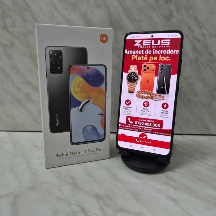 Telefon Xiaomi Redmi Note 11 PRO Negru 128/6gb Negru Zeus Amanet 20348