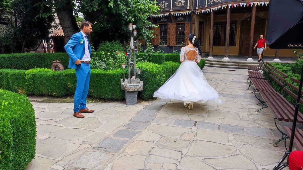 Дизайнерска Булчинска рокля размер S/M от Princesca