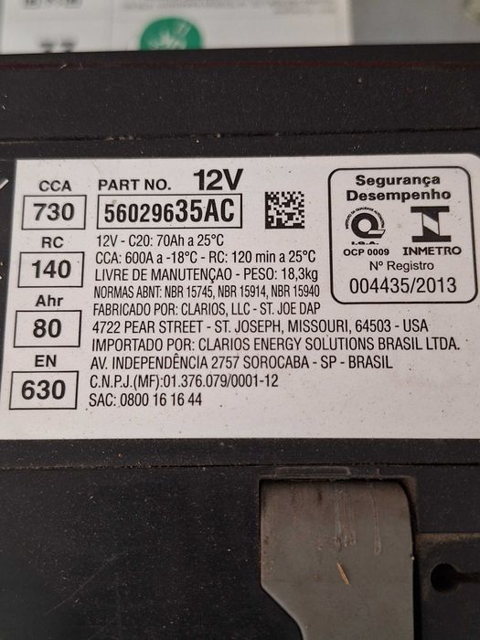 Oem Акумулатор Mopar 80Ah Bmw Dodge
