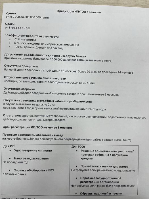 Помощь в получении кредита ИП без комиссии