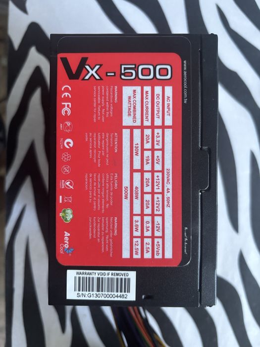 блок питания AeroCool VX-500 (500W)