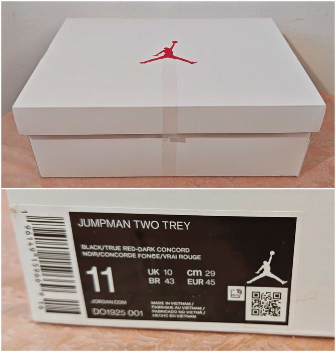 Nike Air JORDAN JUMPMAN TWO TREY 45-ти номер 29см стелка чисто нов кут