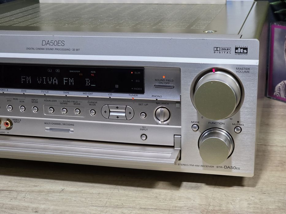 Receiver SONY str-da50 ES, amplituner 2.0 hifi, 5.1 surround, șampanie