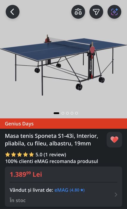 Masa de Tenis Sponeta S1-43i