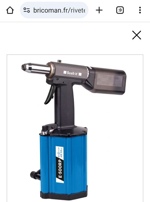 Pistol pneumatică pentru nituri structurale de la Ø3,2 până la 5,00 m